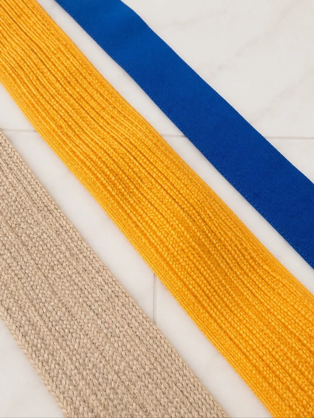 Retro Y2K Woven Belt Set of 3 Colour Pop Statement Buckle Belts